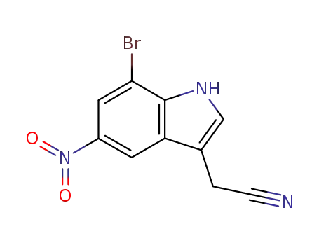 Molecular Structure of 87240-11-7 (7-bromo-5-nitro-3-indoleacetonitrile)