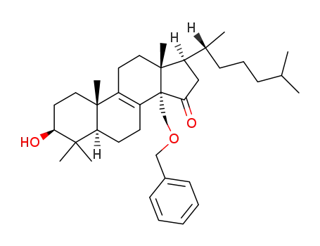 (3S,5R,10S,13R,14R,17R)-14-Benzyloxymethyl-17-((R)-1,5-dimethyl-hexyl)-3-hydroxy-4,4,10,13-tetramethyl-1,2,3,4,5,6,7,10,11,12,13,14,16,17-tetradecahydro-cyclopenta[a]phenanthren-15-one