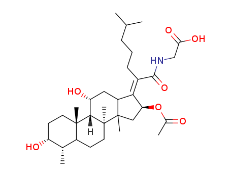 Glycine, N-[(3a,4a,8a,9b,11a,13a,14b,16b,17Z)-16-(acetyloxy)-3,11-dihydroxy-21-oxo-29-nordammar-17(20)-en-21-yl]-(9CI)