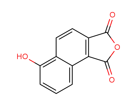 Molecular Structure of 53300-36-0 (Naphtho[1,2-c]furan-1,3-dione, 6-hydroxy- (9CI))