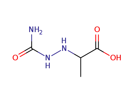 Molecular Structure of 55846-35-0 (Propanoic acid, 2-[2-(aminocarbonyl)hydrazino]- (9CI))