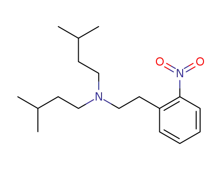 Molecular Structure of 5345-00-6 (3-methyl-N-(3-methylbutyl)-N-[2-(2-nitrophenyl)ethyl]butan-1-amine)