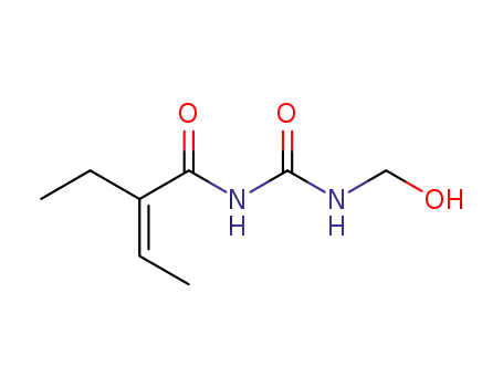 Molecular Structure of 533-33-5 (2-Ethyl-N-[[(hydroxymethyl)amino]carbonyl]-2-butenamide)