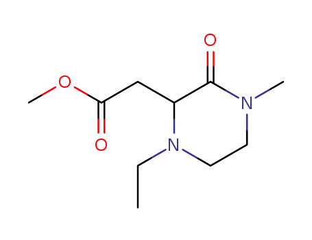 2-Piperazineaceticacid,1-ethyl-4-methyl-3-oxo-,methylester(9CI)