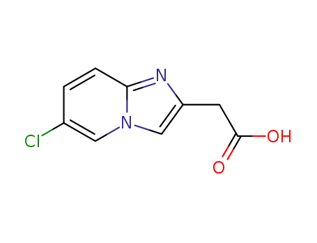 Molecular Structure of 59128-13-1 ((6-CHLORO-IMIDAZO[1,2-A]PYRIDIN-2-YL)-ACETIC ACID)