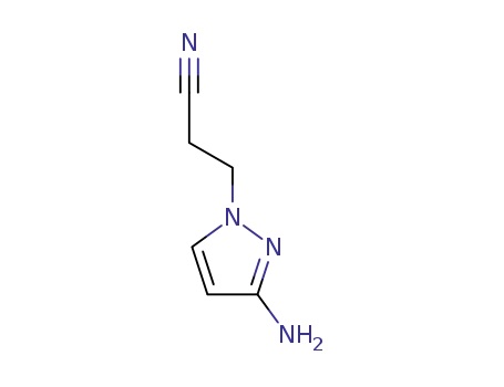 Molecular Structure of 58876-75-8 (3-(3-amino-1H-pyrazol-1-yl)propanenitrile)