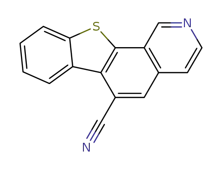 Molecular Structure of 59237-10-4 ([1]benzothieno[3,2-h]isoquinoline-6-carbonitrile)