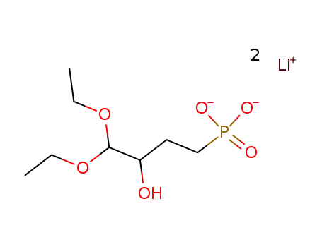(+/-)-4,4-diethoxy-3-hydroxy-butyl-1-phosphonic acid, dilithium salt