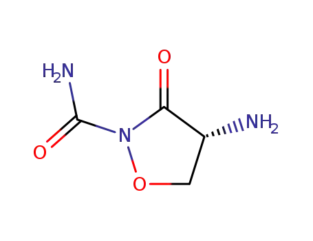 Molecular Structure of 723726-41-8 (2-Isoxazolidinecarboxamide, 4-amino-3-oxo-, (R)- (9CI))