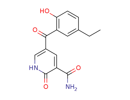Molecular Structure of 53390-22-0 (5-(5-ethyl-2-hydroxybenzoyl)-2-oxo-1,2-dihydropyridine-3-carboxamide)