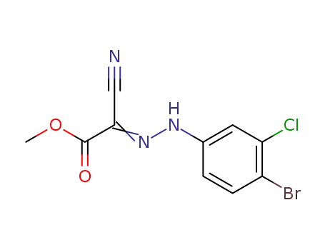 Molecular Structure of 59062-35-0 (methyl [(4-bromo-3-chlorophenyl)hydrazono](cyano)acetate)