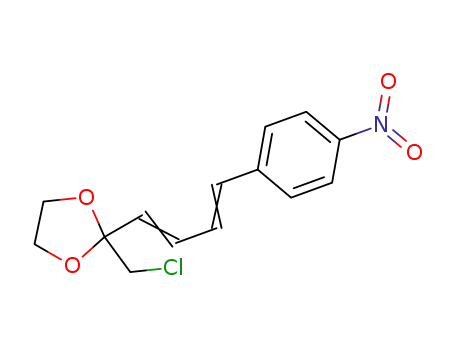 Molecular Structure of 2499-47-0 (2-(chloromethyl)-2-[4-(4-nitrophenyl)buta-1,3-dien-1-yl]-1,3-dioxolane)