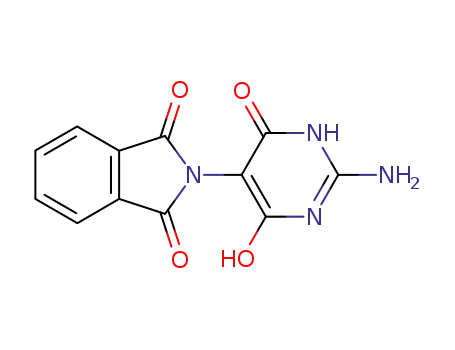 Molecular Structure of 59007-56-6 (2-(2-amino-4-hydroxy-6-oxo-1,6-dihydropyrimidin-5-yl)-1H-isoindole-1,3(2H)-dione)