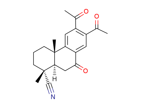1-Phenanthrenecarbonitrile,6,7-diacetyl-1,2,3,4,4a,9,10,10a-octahydro-1,4a-dimethyl-9-oxo-, (1a,4ab,10aa)- (9CI) cas  5344-93-4
