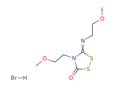 1,2,4-Dithiazolidin-3-one,4-(2-methoxyethyl)-5-[(2-methoxyethyl)imino]-, hydrobromide (1:1) cas  5338-84-1