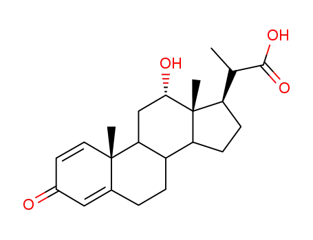 Molecular Structure of 78962-23-9 (12-hydroxy-3-oxo-1,4-pregnadiene-20-carboxylic acid)