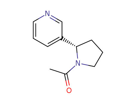 Molecular Structure of 5979-94-2 (1-[(2S)-2-pyridin-3-ylpyrrolidin-1-yl]ethanone)