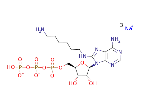 Molecular Structure of 81035-06-5 (C<sub>16</sub>H<sub>27</sub>N<sub>7</sub>O<sub>13</sub>P<sub>3</sub><sup>(3-)</sup>*3Na<sup>(1+)</sup>)