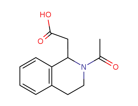Molecular Structure of 53921-74-7 ((2-ACETYL-1,2,3,4-TETRAHYDROISOQUINOLIN-1-YL)ACETIC ACID)