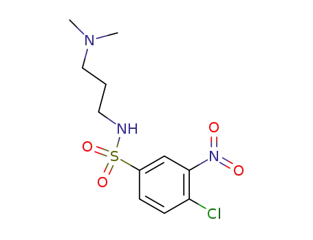 Molecular Structure of 53803-81-9 (4-CHLORO-N-[3-(DIMETHYLAMINO)PROPYL]-3-NITROBENZENESULFONAMIDE)
