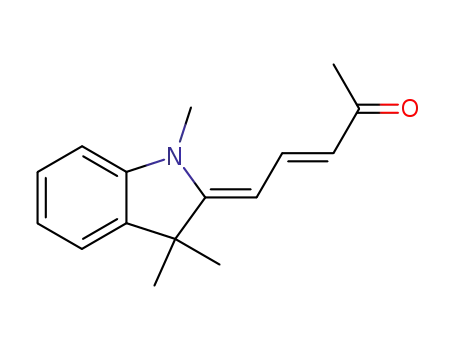 Molecular Structure of 53704-20-4 ((3E,5E)-5-(1,3,3-TRIMETHYL-1,3-DIHYDRO-2H-INDOL-2-YLIDENE)PENT-3-EN-2-ONE)