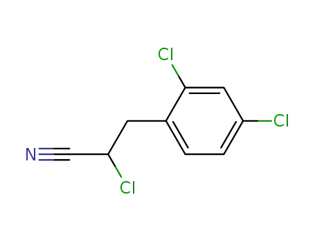 Molecular Structure of 59347-28-3 (2-CHLORO-3-(2,4-DICHLOROPHENYL)PROPANENITRILE)