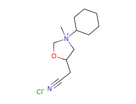 Oxazolidinium,5-(cyanomethyl)-3-cyclohexyl-3-methyl-, chloride (1:1)