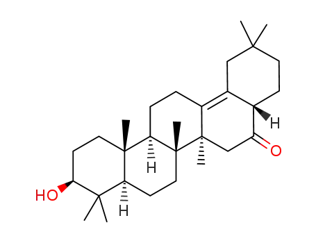 Molecular Structure of 5956-22-9 (3β-Hydroxy-28-norolean-13(18)-en-16-one)