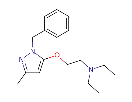 Molecular Structure of 5372-17-8 (1-Benzyl-5-[2-(diethylamino)ethoxy]-3-methyl-1H-pyrazole)