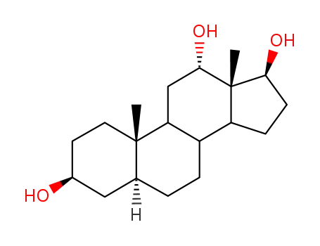 Molecular Structure of 53608-26-7 (5α-Androstane-3β,12β,17β-triol)