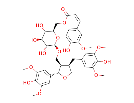 (8R,7'S,8'R)-5,5'-dimethoxylariciresinol 9'-O-β-D-(6-O-Z-4-hydroxy-3-methoxycinnamoyl)glucopyranoside