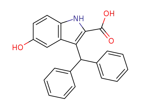 Molecular Structure of 53924-10-0 (3-benzhydryl-5-hydroxy-1H-indole-2-carboxylic acid)