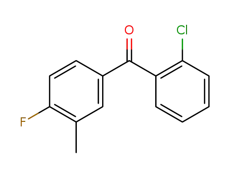 Molecular Structure of 59396-46-2 (2-CHLORO-4'-FLUORO-3'-METHYLBENZOPHENONE)