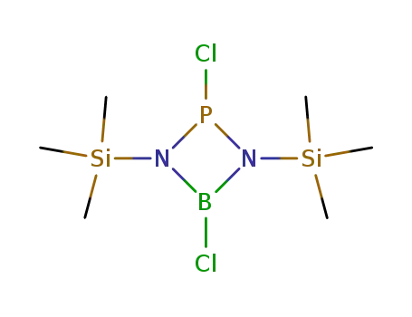 1,3-bis-trimethylsilyl-2,4-dichloro-cyclo-1,3-diaza-2-phosphina-4-borane