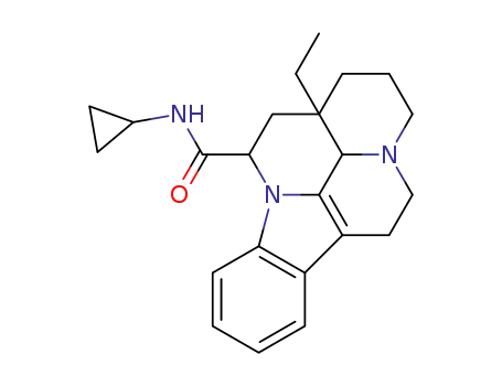 Molecular Structure of 59656-85-8 ((3alpha,14alpha,16alpha)-N-cyclopropyl-14,15-dihydroeburnamenine-14-carboxamide)