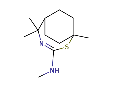 Molecular Structure of 5391-77-5 (N,1,5,5-tetramethyl-2-thia-4-azabicyclo[4.2.2]dec-3-en-3-amine)