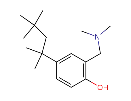 Molecular Structure of 5392-14-3 (2-[(dimethylamino)methyl]-4-(2,4,4-trimethylpentan-2-yl)phenol)