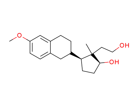 Cyclopentaneethanol, 2-hydroxy-1-methyl-5-(1,2,3,4-tetrahydro-6-methox y-2-naphthalenyl)-, (1S-(1-alpha,2-beta,5-beta(S*)))-