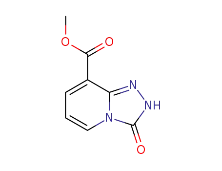 Molecular Structure of 53975-71-6 (2,3-Dihydro-3-oxo-1,2,4-triazolo[4,3-a]pyridine-8-carboxylic acid methyl ester)