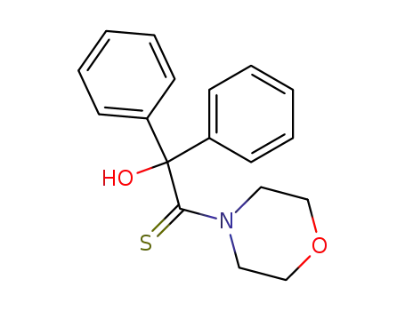 Molecular Structure of 59408-58-1 (2-hydroxy-1-(morpholin-4-yl)-2,2-diphenylethanethione)