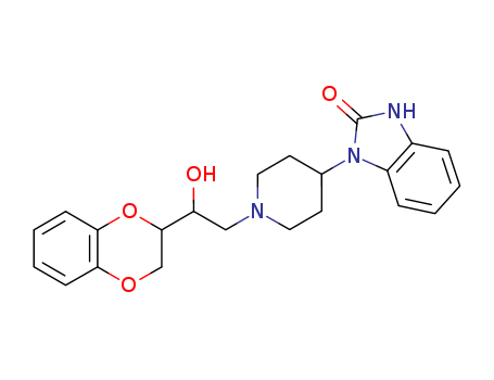 2H-Benzimidazol-2-one,1-[1-[2-(2,3-dihydro-1,4-benzodioxin-2-yl)-2-hydroxyethyl]-4-piperidinyl]-1,3-dihydro- cas  53786-06-4