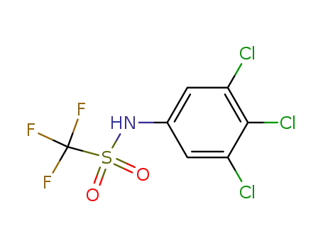 Molecular Structure of 53719-45-2 (1,1,1-trifluoro-N-(3,4,5-trichlorophenyl)methanesulfonamide)