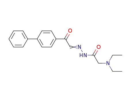 Molecular Structure of 5956-92-3 (N,N-Diethylglycine (p-phenylphenacylidene)hydrazide)