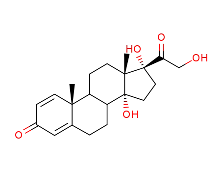 Molecular Structure of 595-19-7 (14,17,21-trihydroxypregna-1,4-diene-3,20-dione)