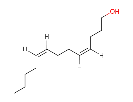Molecular Structure of 56879-18-6 (4,8-Tridecadien-1-ol, (Z,Z)-)