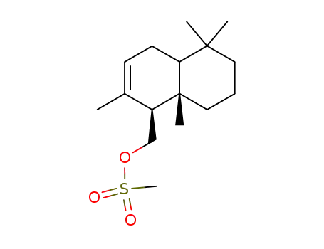 Molecular Structure of 112853-87-9 (Methanesulfonic acid (1S,8aS)-2,5,5,8a-tetramethyl-1,4,4a,5,6,7,8,8a-octahydro-naphthalen-1-ylmethyl ester)
