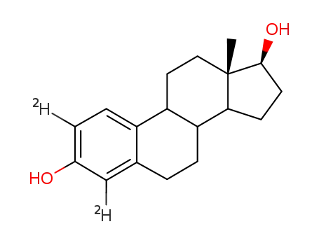 Molecular Structure of 81586-94-9 (17ALPHA-ESTRADIOL-2,4-D2)