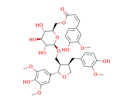 (8R,7'S,8'R)-5'-methoxylariciresinol 9'-O-β-D-(6-O-Z-4-hydroxy-3-methoxycinnamoyl)glucopyranoside