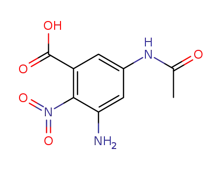 Molecular Structure of 54002-31-2 (5-(ACETYLAMINO)-3-AMINO-2-NITRO-BENZOIC ACID)