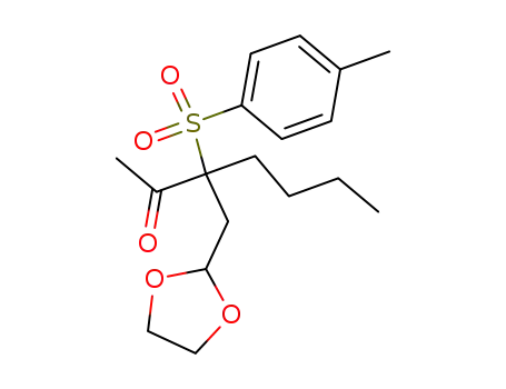 2-Heptanone, 3-(1,3-dioxolan-2-ylmethyl)-3-[(4-methylphenyl)sulfonyl]-